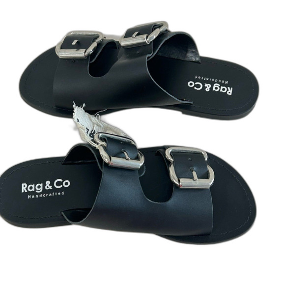 Rag & Co Sandals Women's Size 6 Color Black KELLY Handcrafted Buckle Straps. - Picture 6 of 12
